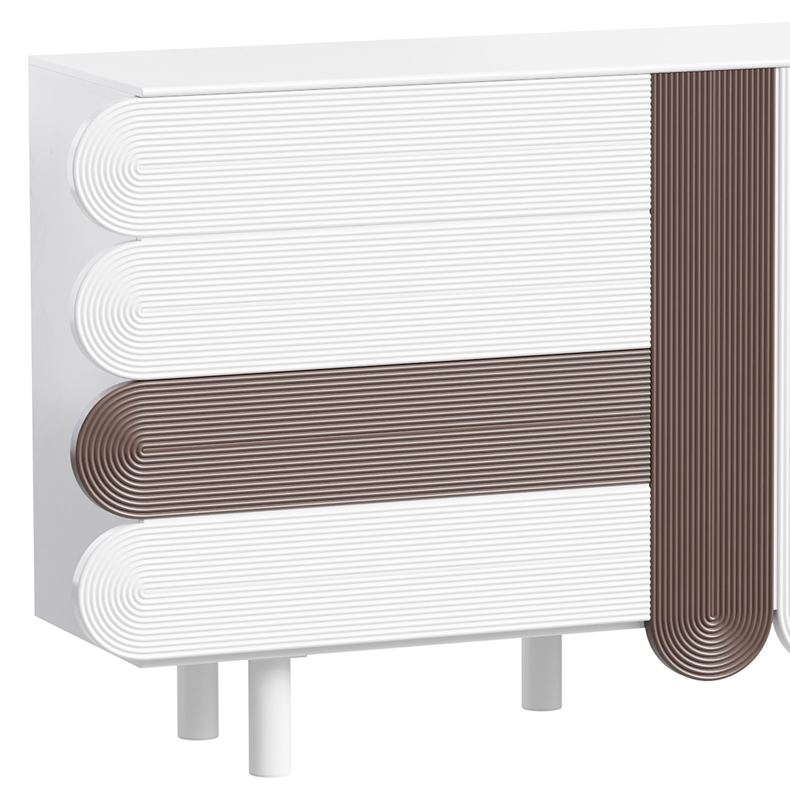 Modern White Sideboard 3D model_5
