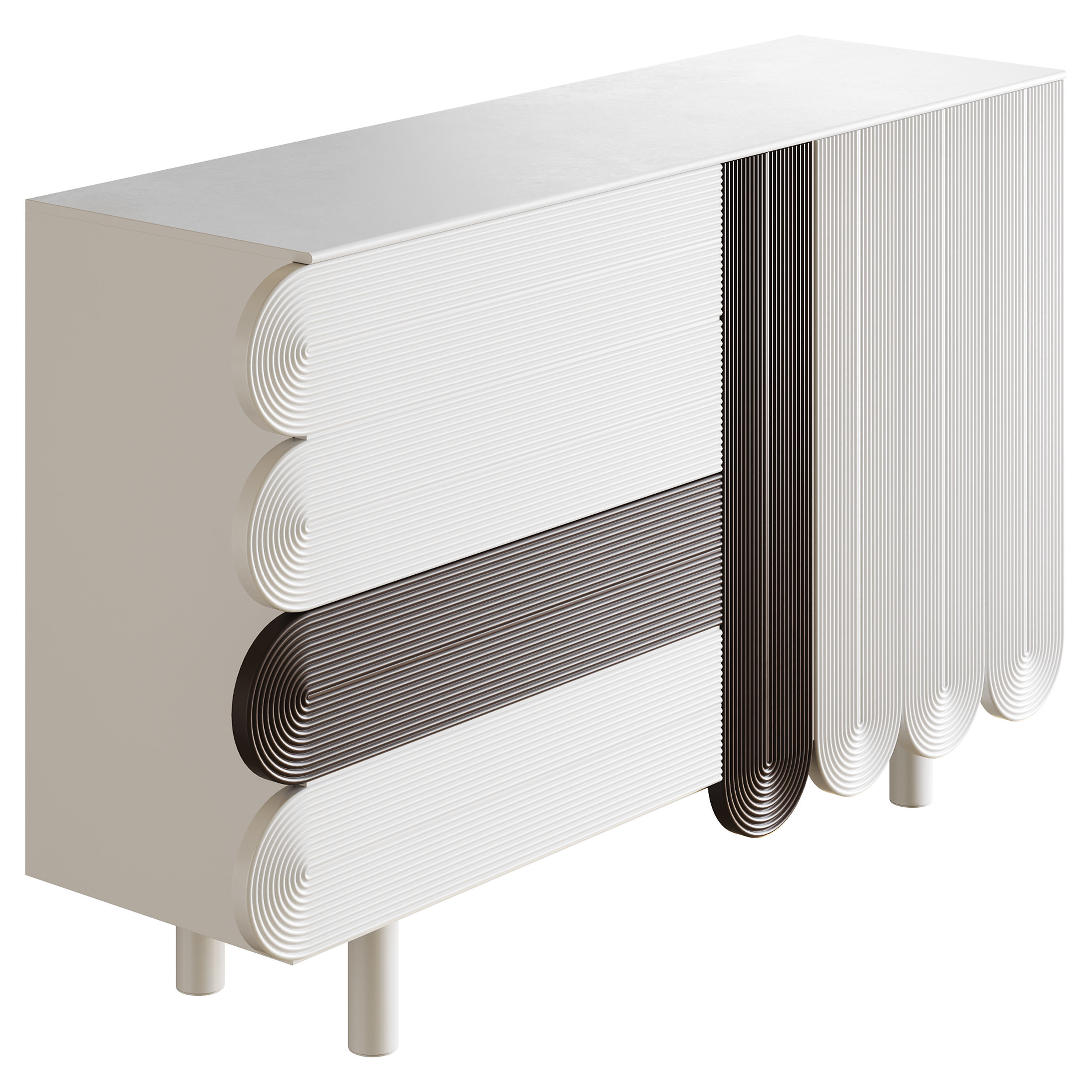 Modern White Sideboard 3D model_10