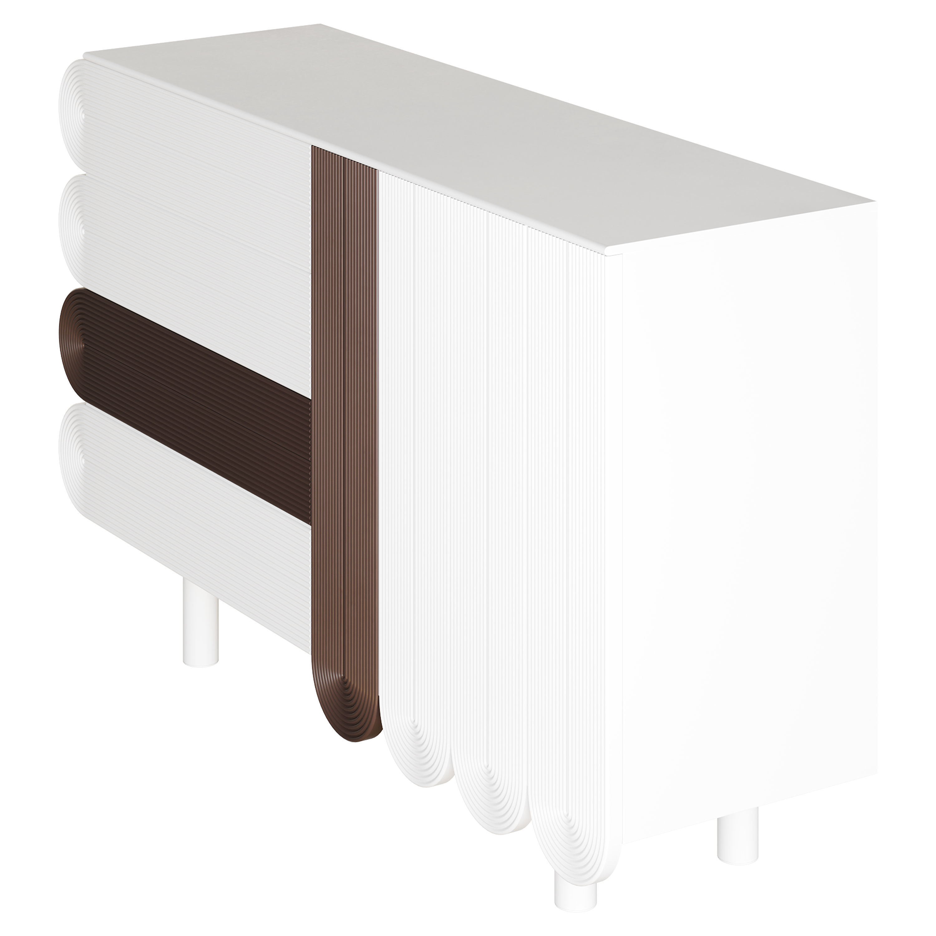 Modern White Sideboard 3D model_1