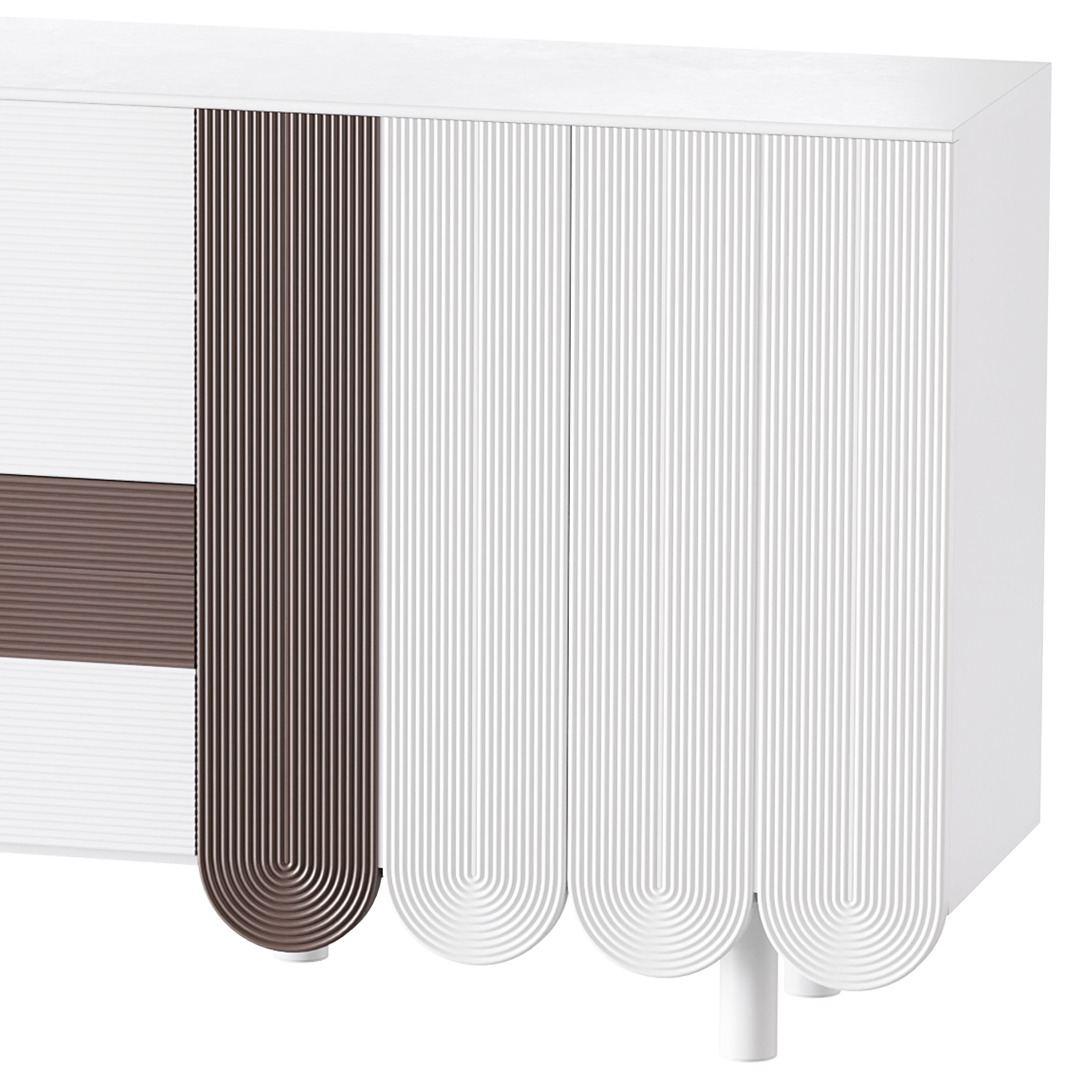 Modern White Sideboard 3D model_3
