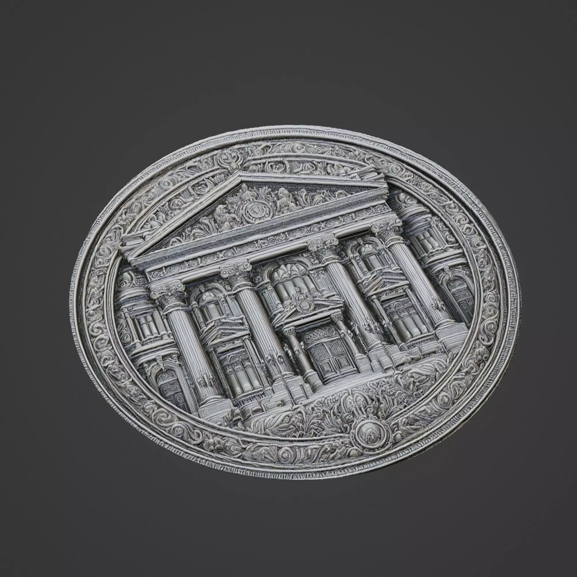 Building House Pendant Medallion 3D print model_0