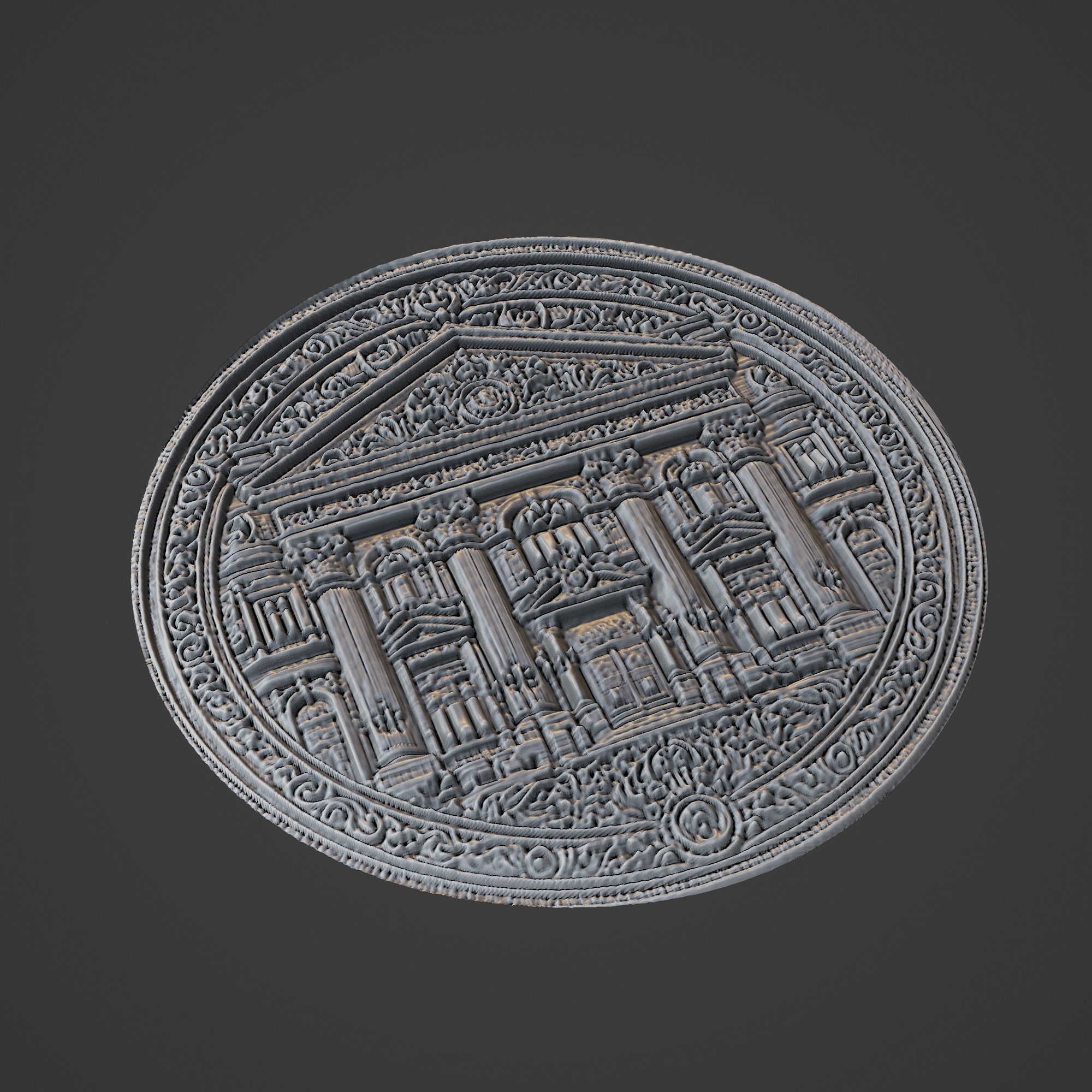 Building House Pendant Medallion 3D print model_1