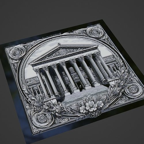 Building House Pendant Medallion 3D print model