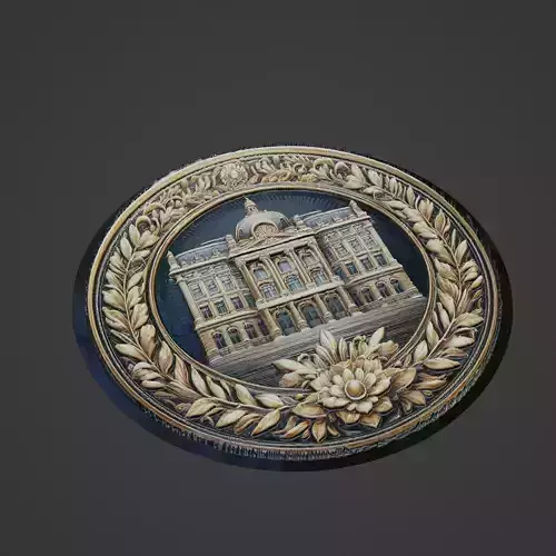 Building House Pendant Medallion