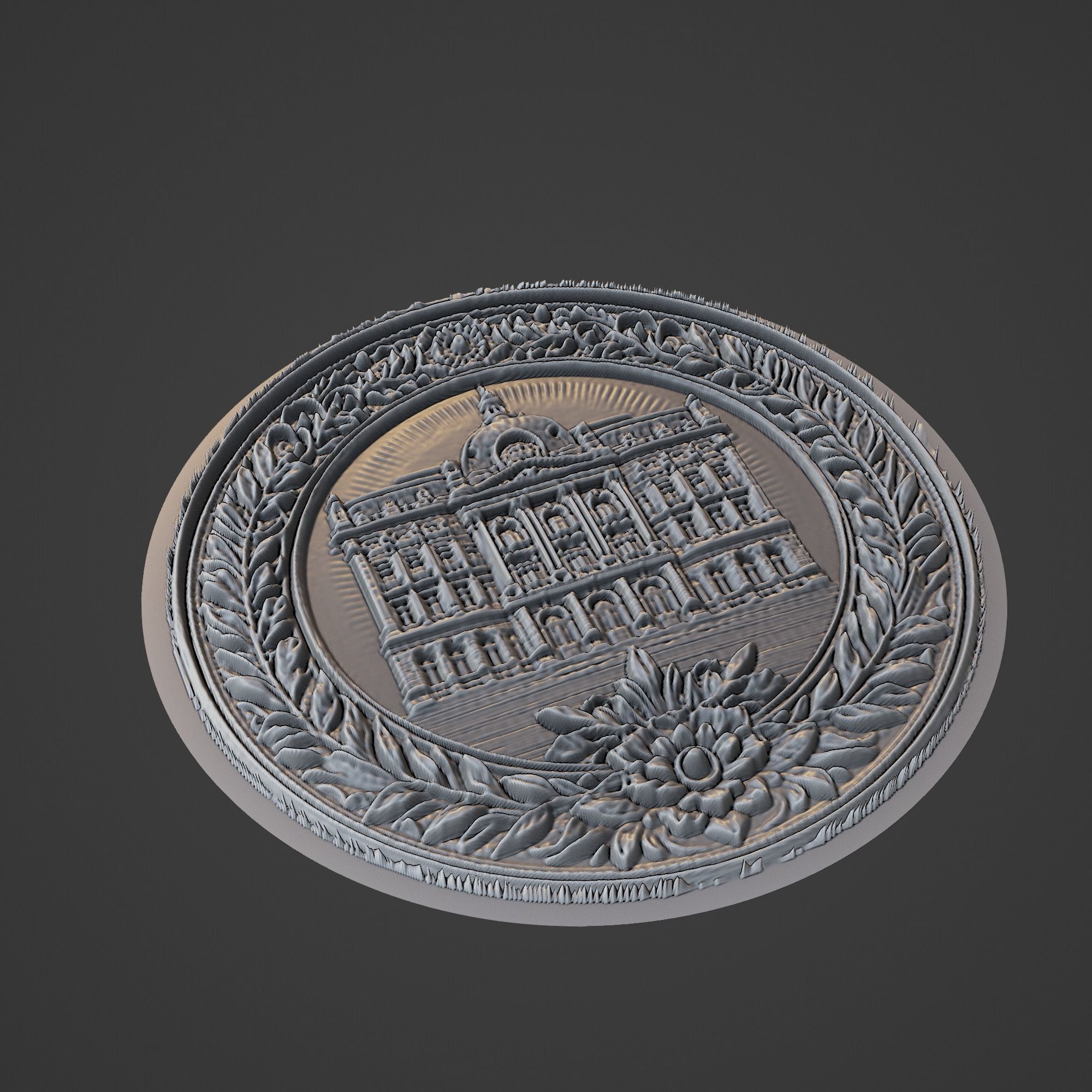 Building House Pendant Medallion 3D print model_1