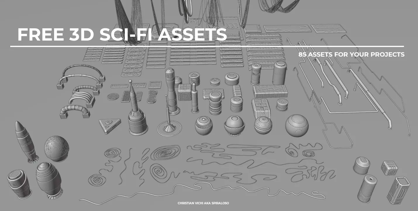 Free sci-fi assets Free 3D model_0