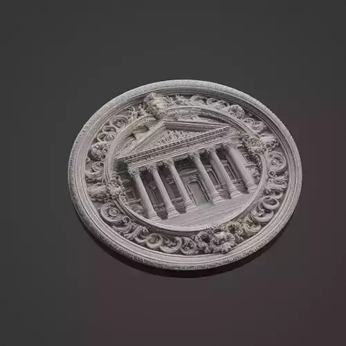 Building House Pendant Medallion