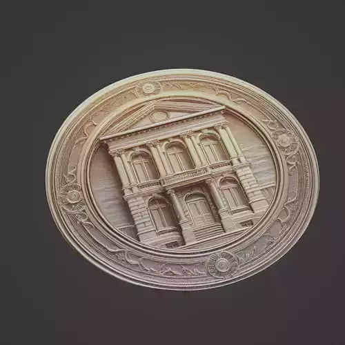 Building House Pendant Medallion