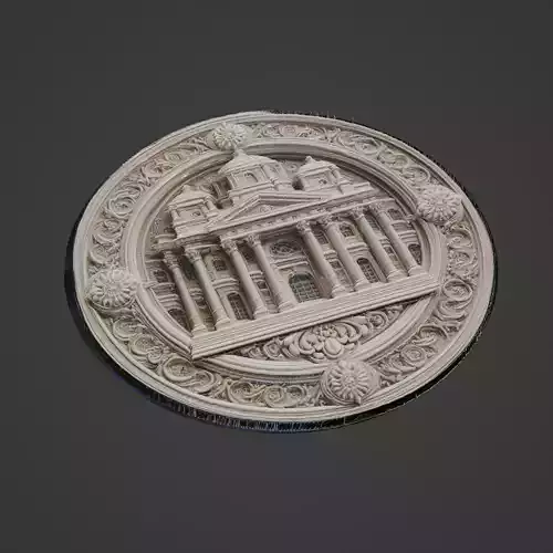 Building House Pendant Medallion