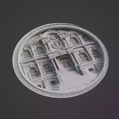 Building House Pendant Medallion