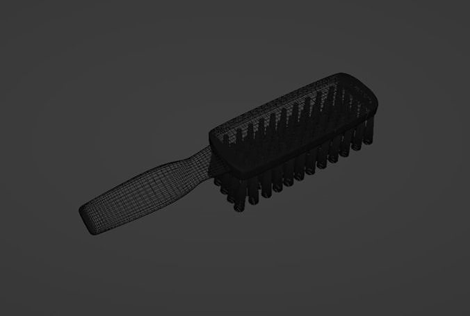 Car cleaning Wheel Brush Low-poly 3D model 7