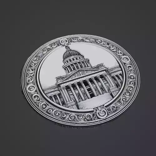 Building House Pendant Medallion