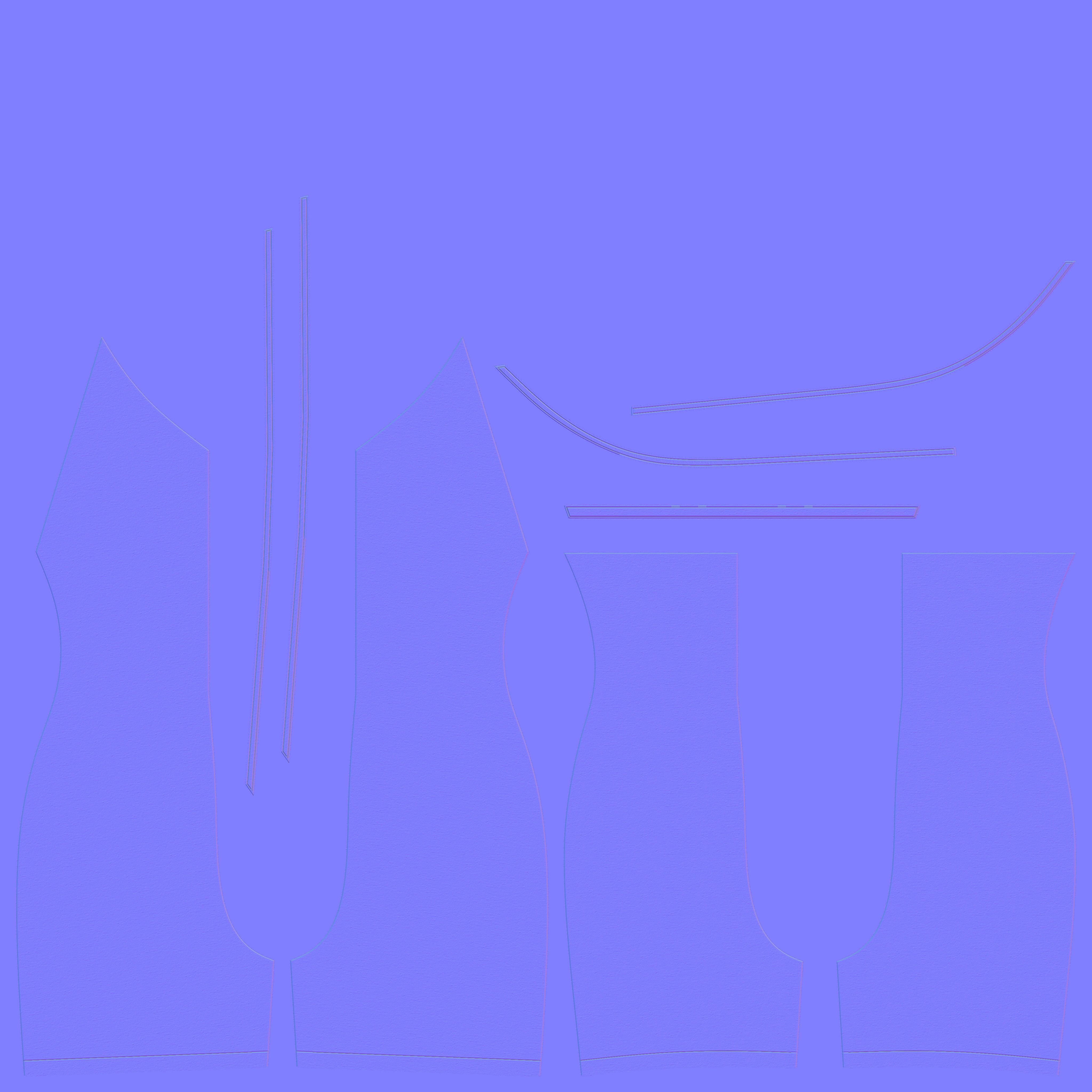 Bodysuit jumpsuit sportswear Clo3d Marvelous Designer 3D model_9