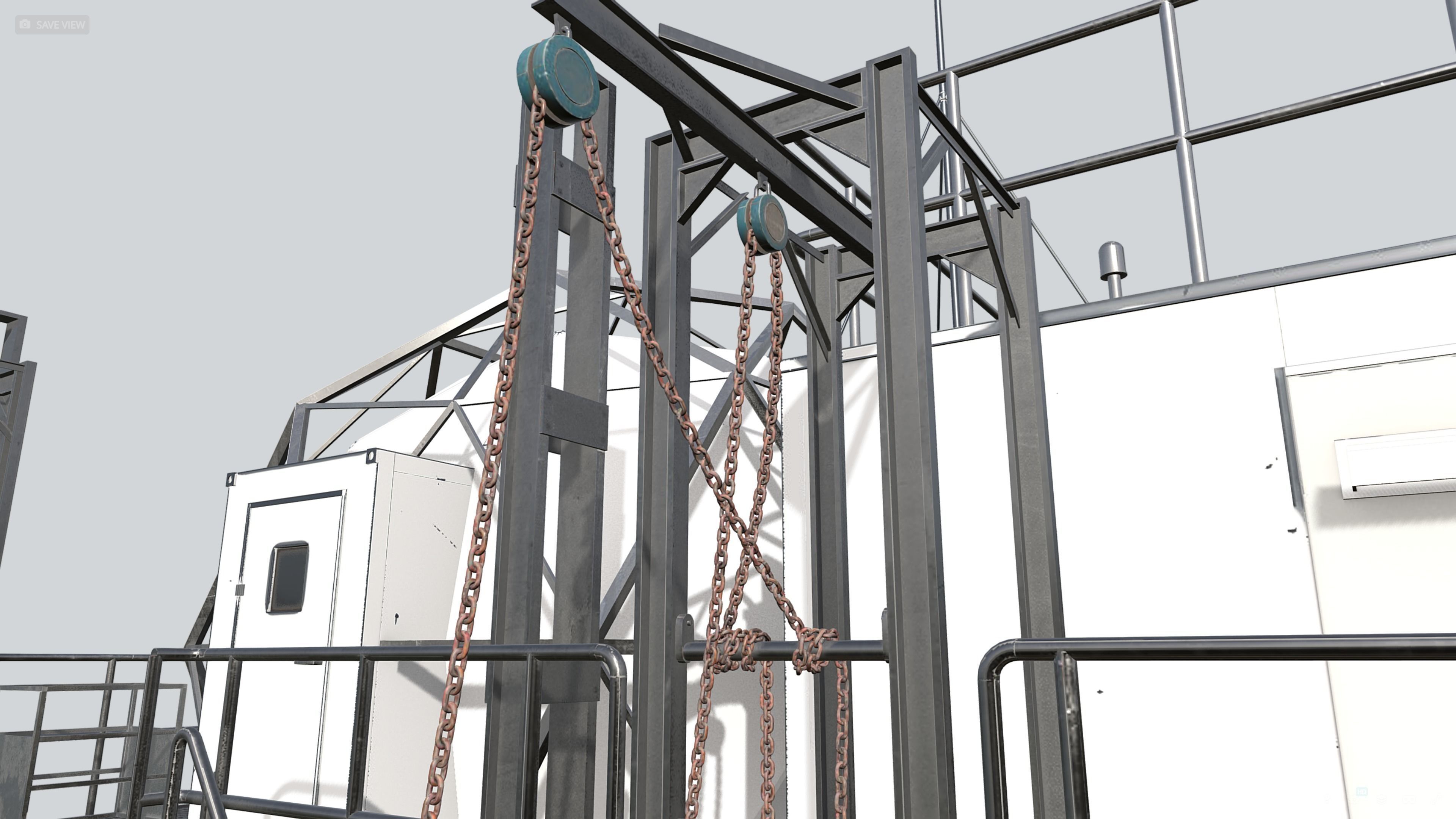 Research Station Low-poly 3D model_3