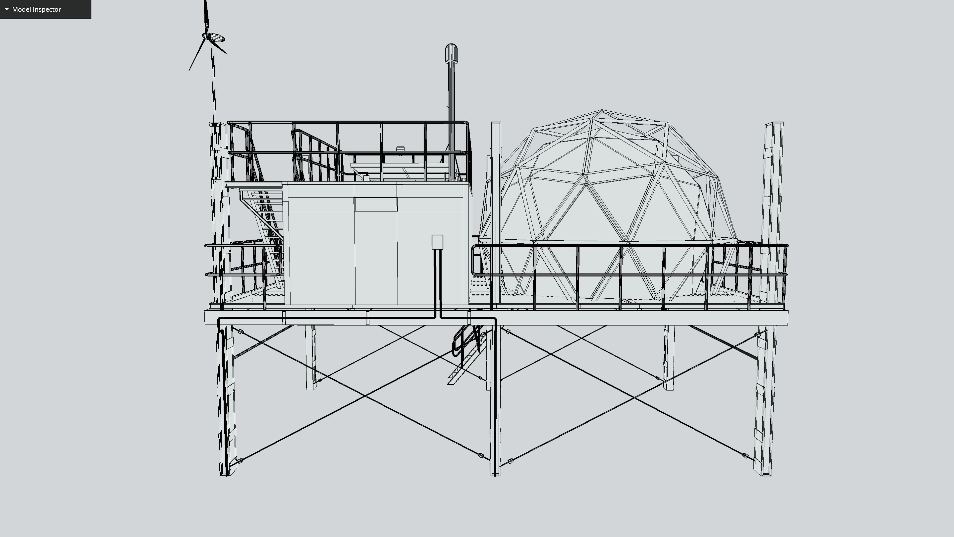 Research Station Low-poly 3D model_11