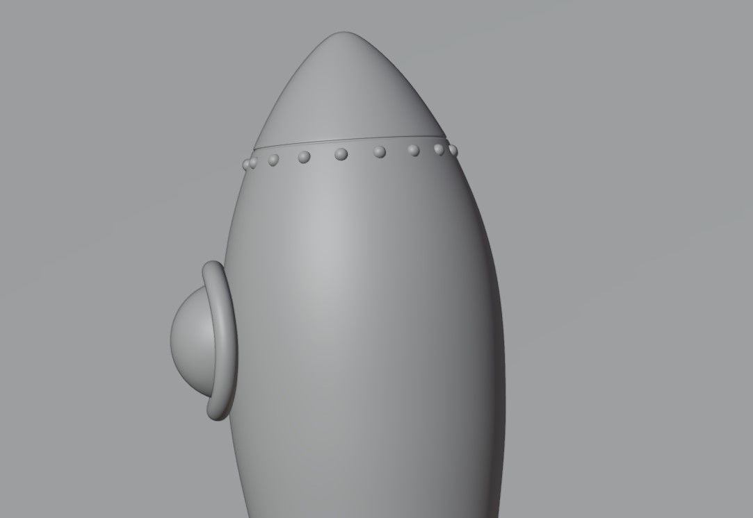 Cartoon Rocket 3D model_21