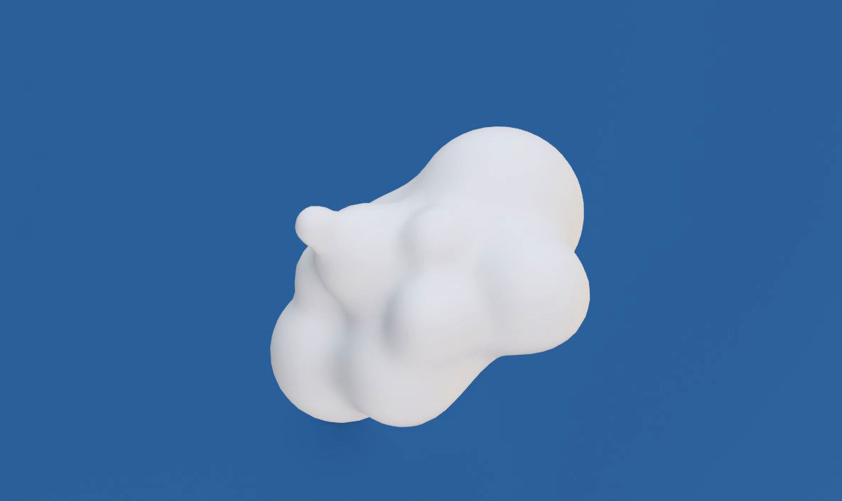 Cartoon Rocket 3D model_7