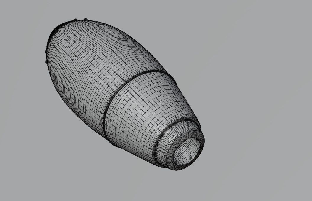 Cartoon Rocket 3D model_14