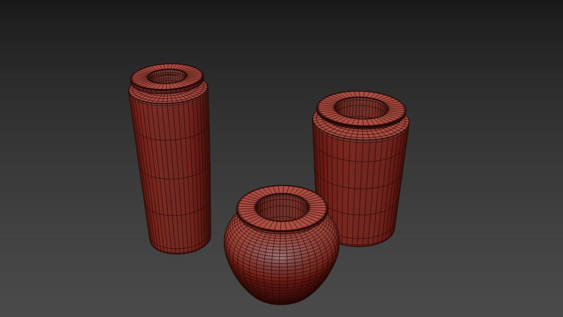 Plateia Large White Earthenware Vase 3D model_7