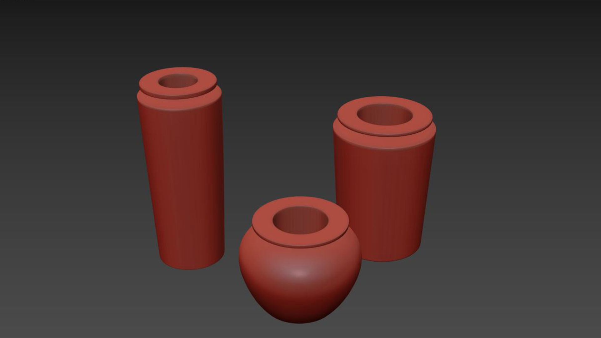 Plateia Large White Earthenware Vase 3D model_6