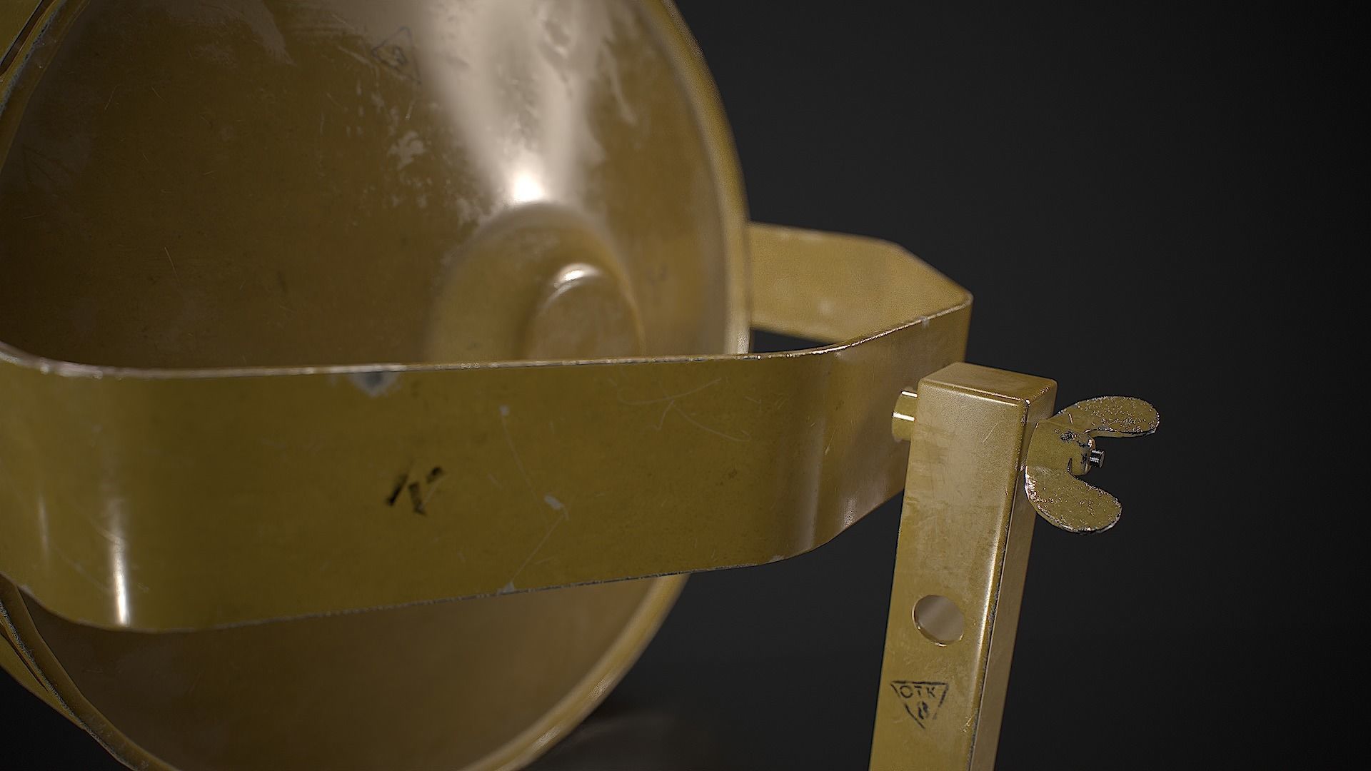 Soviet anti-personnel guided fragmentation mine MON-100 Low-poly 3D model_10