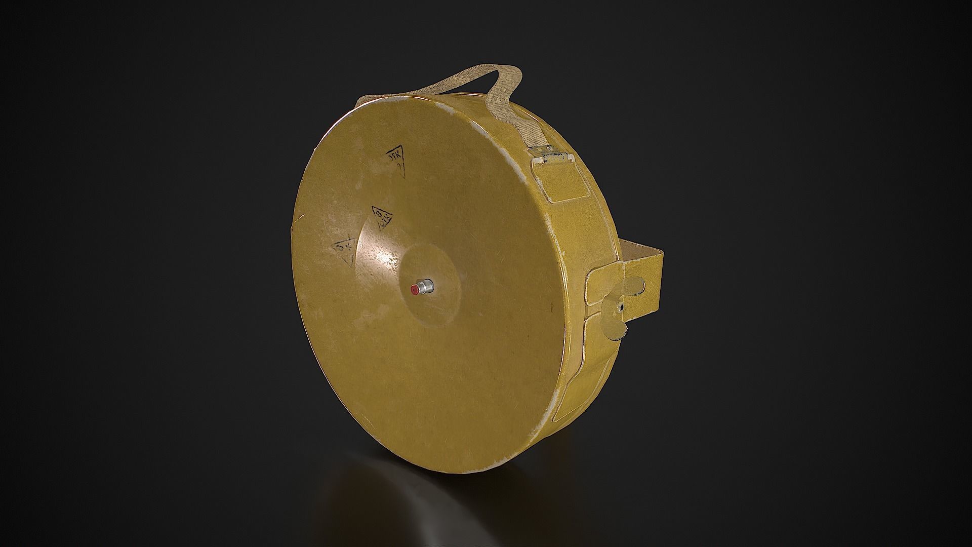 Soviet anti-personnel guided fragmentation mine MON-100 Low-poly 3D model_6