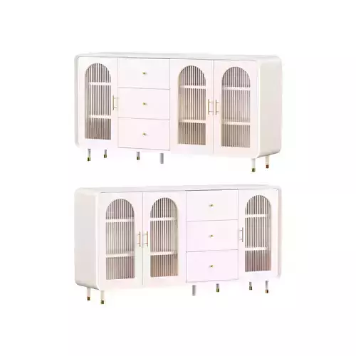 Modern White Sideboard Credenza