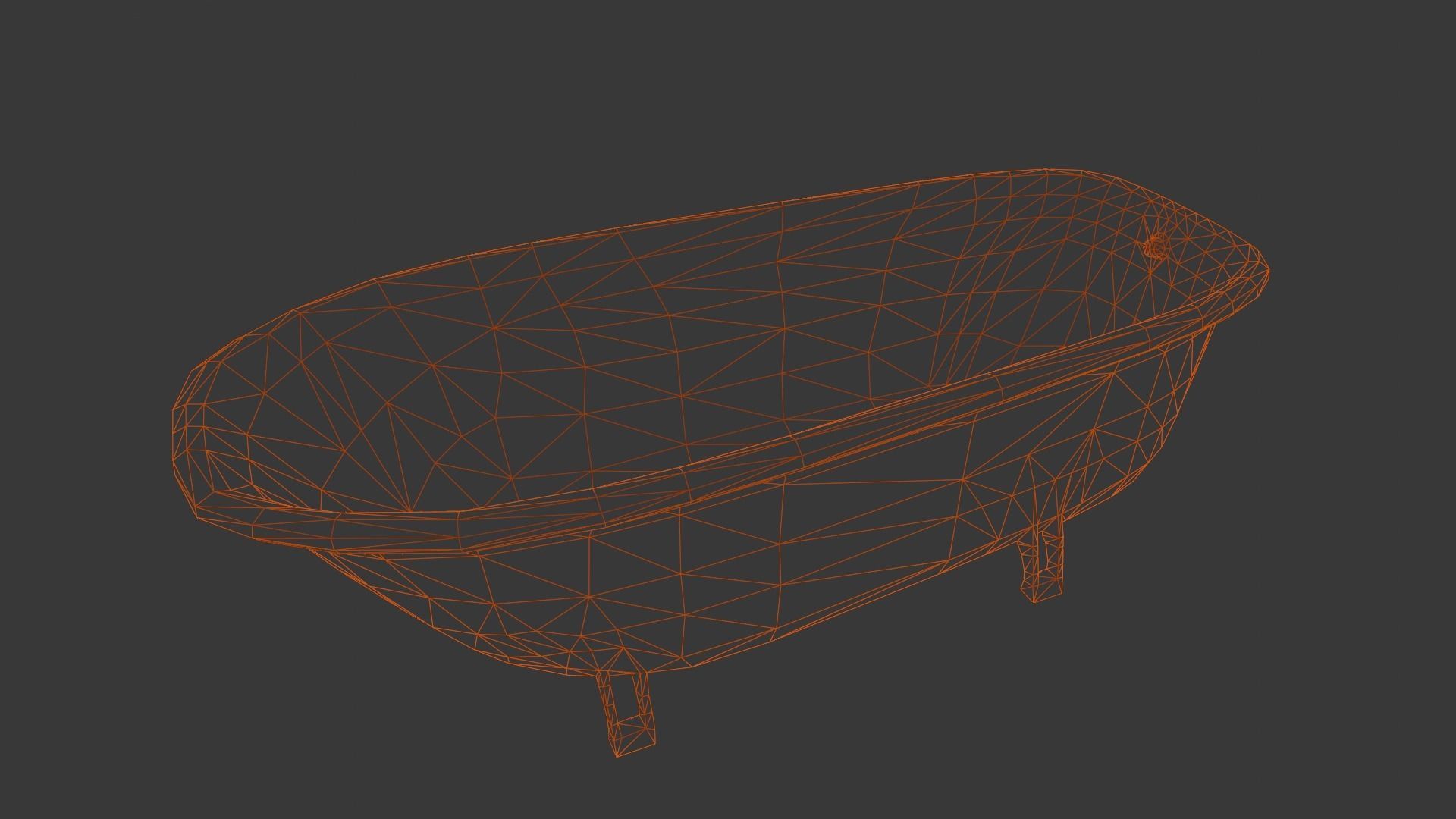 Old Dirty Bathtub 3D Model Low-poly 3D model_7