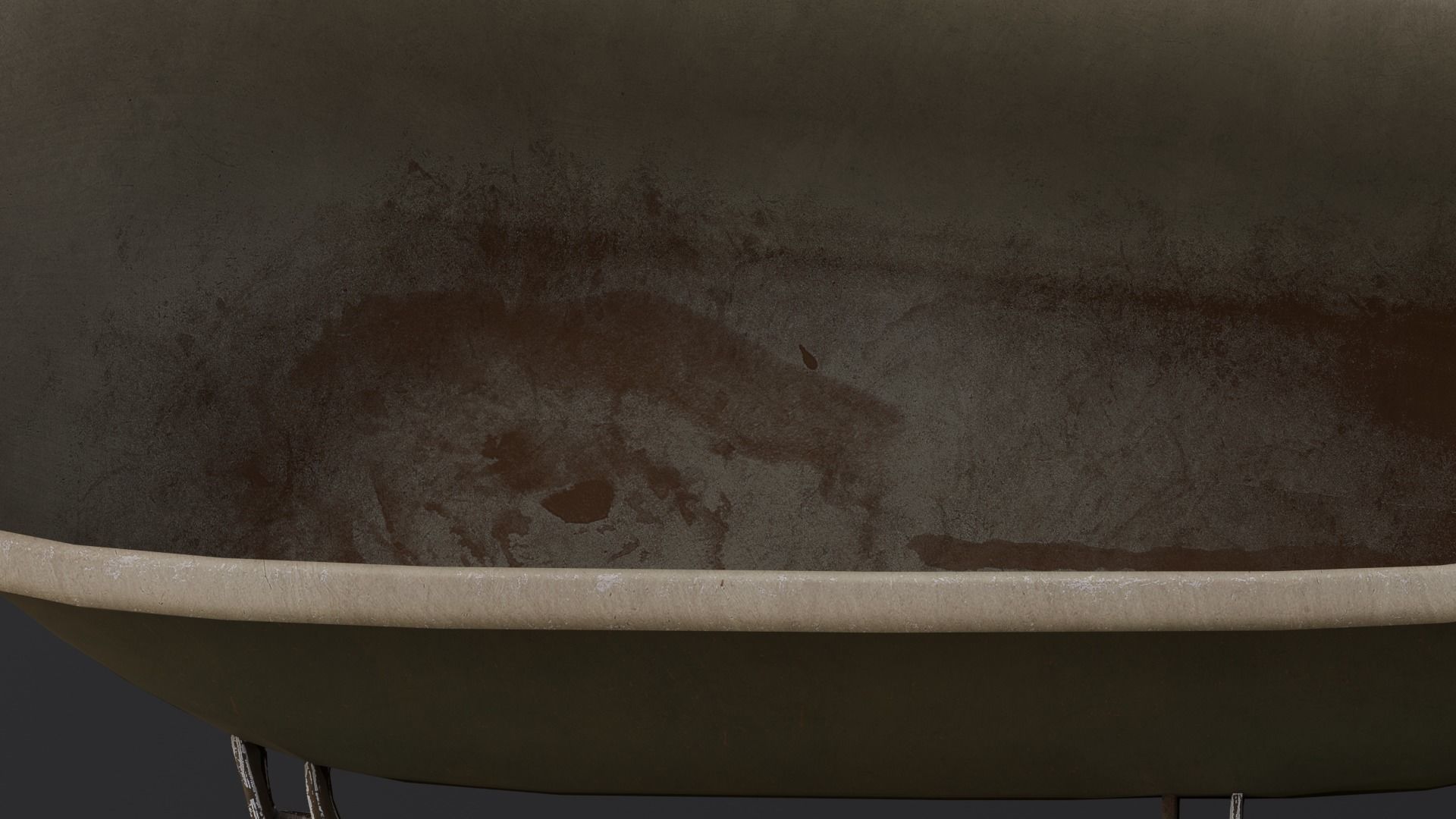 Old Dirty Bathtub 3D Model Low-poly 3D model_11