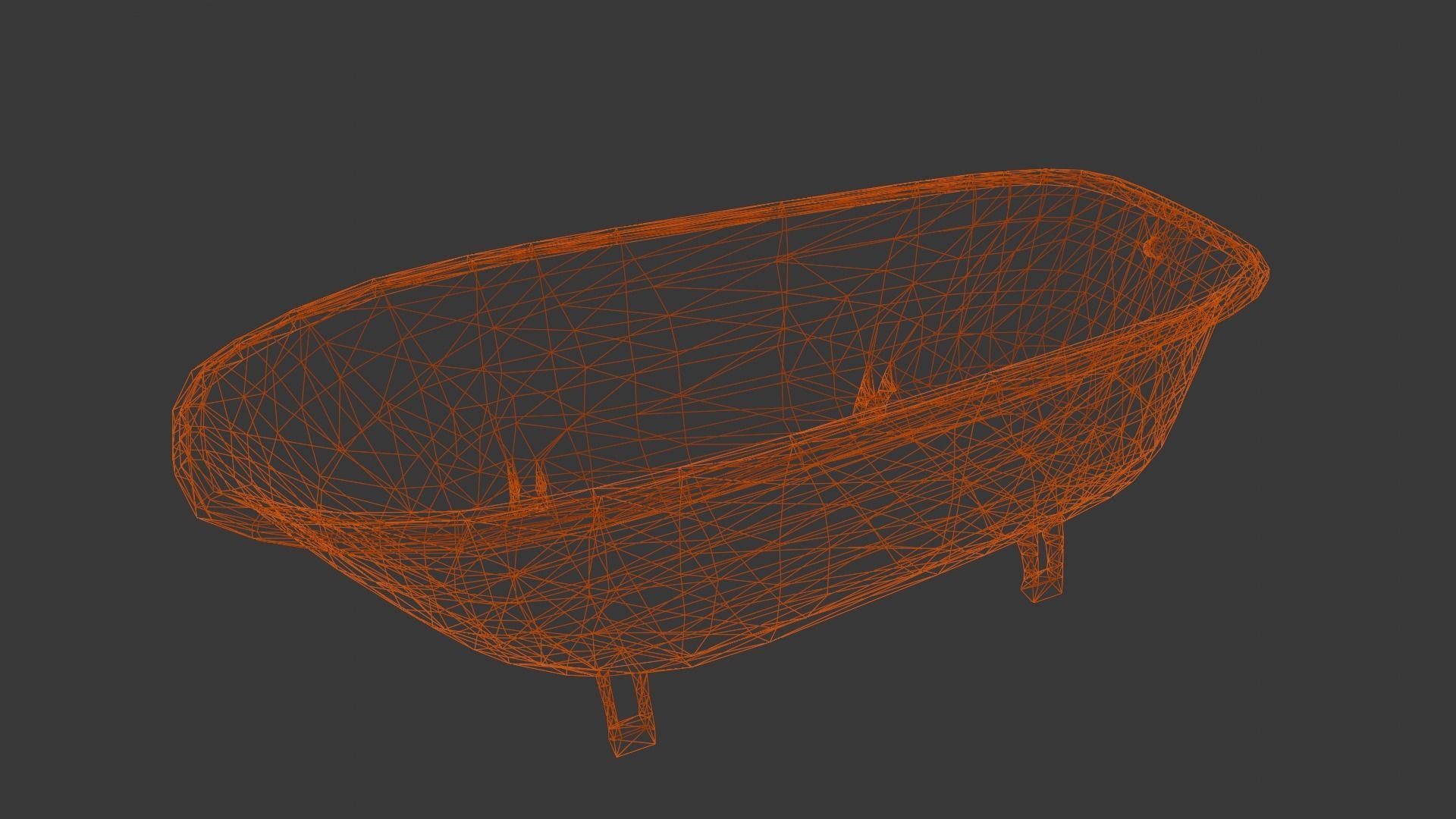 Old Dirty Bathtub 3D Model Low-poly 3D model_6