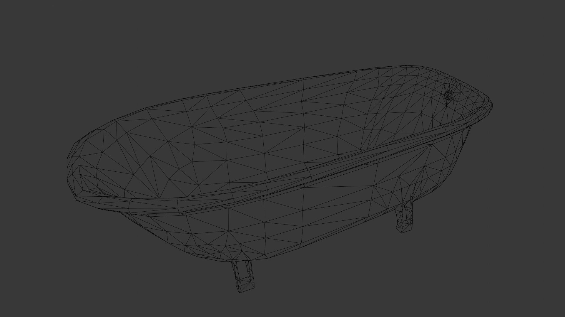 Old Dirty Bathtub 3D Model Low-poly 3D model_8