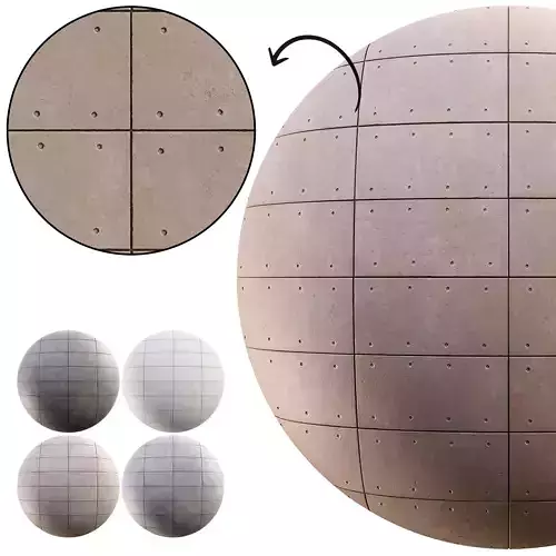 Concrete Plate Wall 01 - Seamless