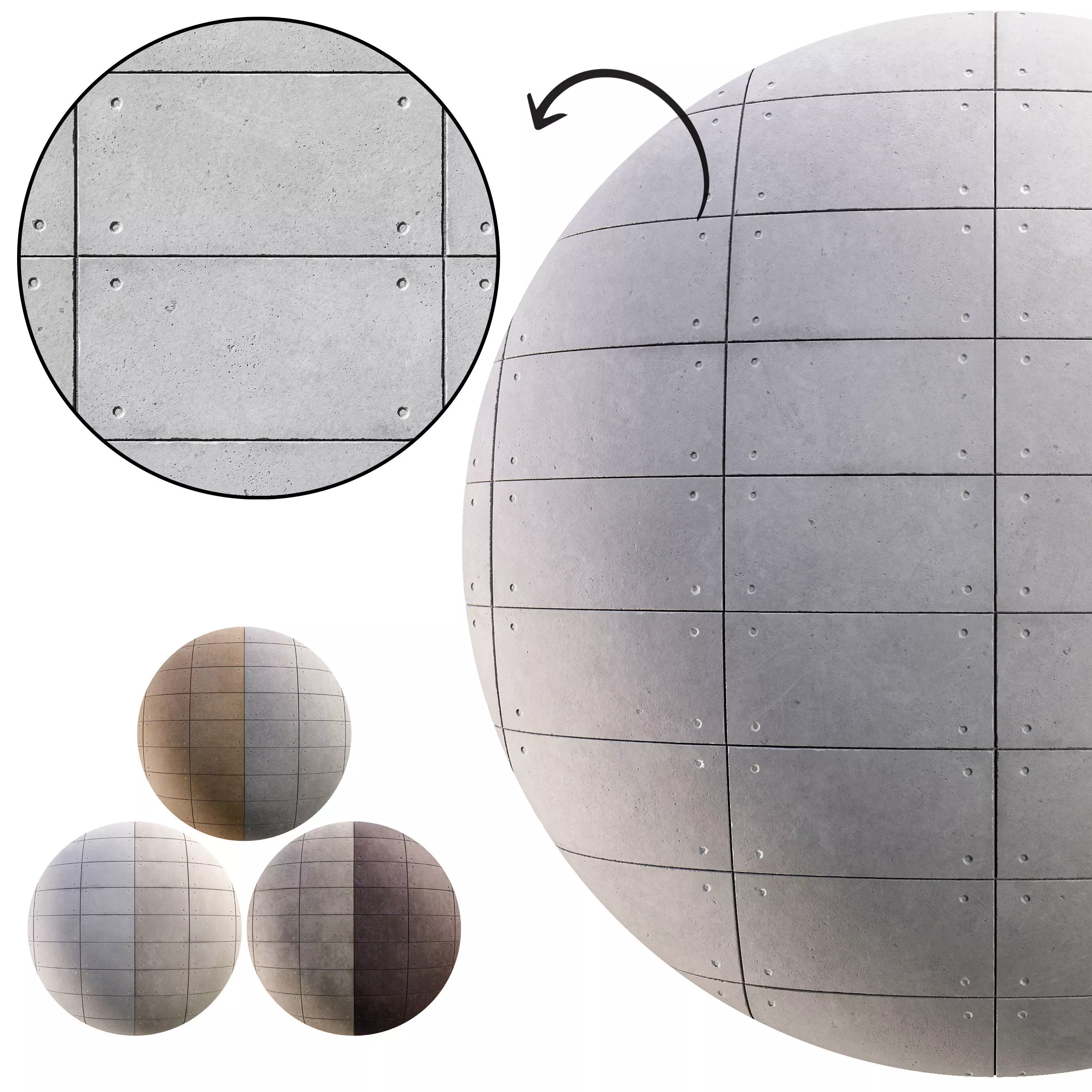 Concrete Plate Wall 03 - Seamless Texture_0