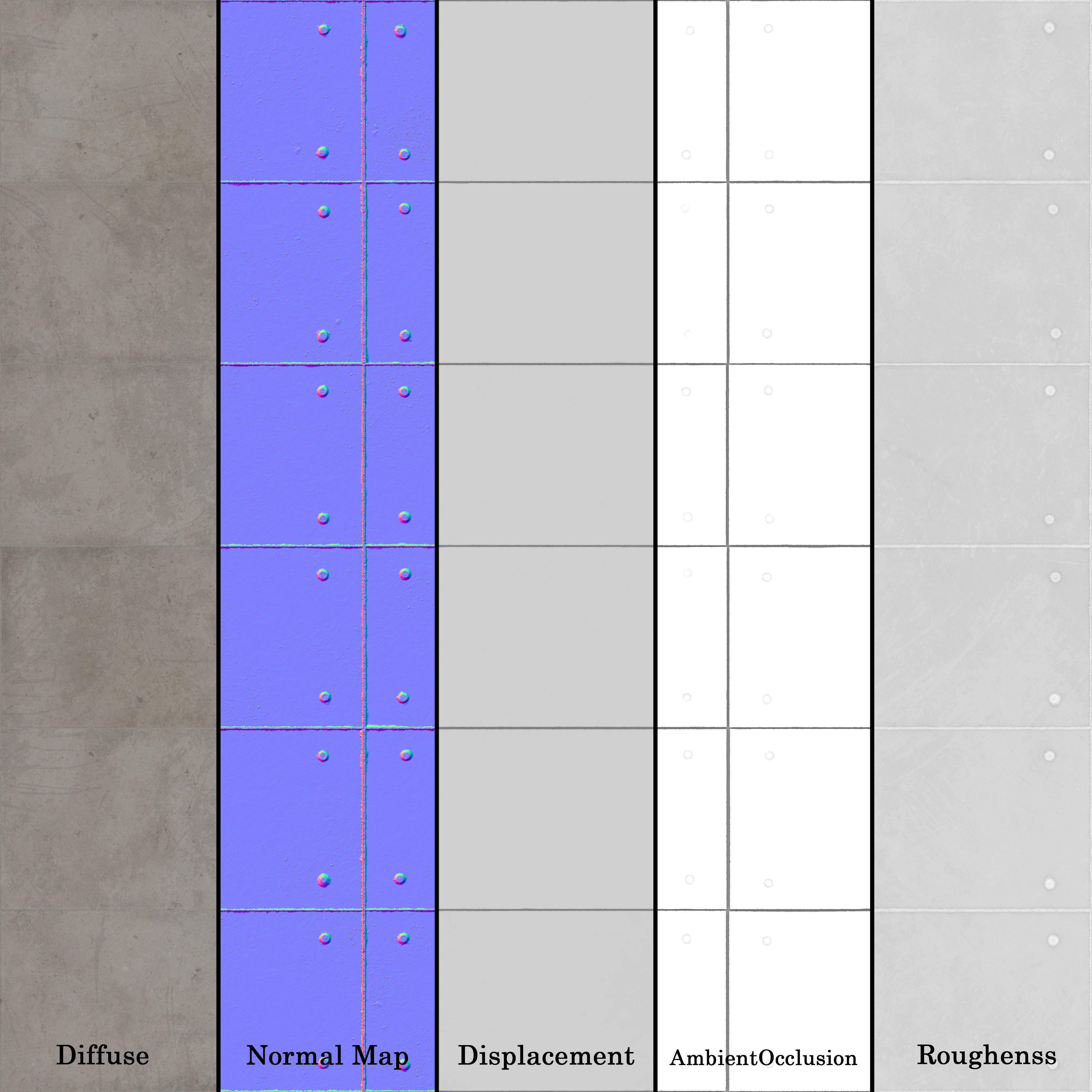 Concrete Plate Wall 03 - Seamless Texture_6