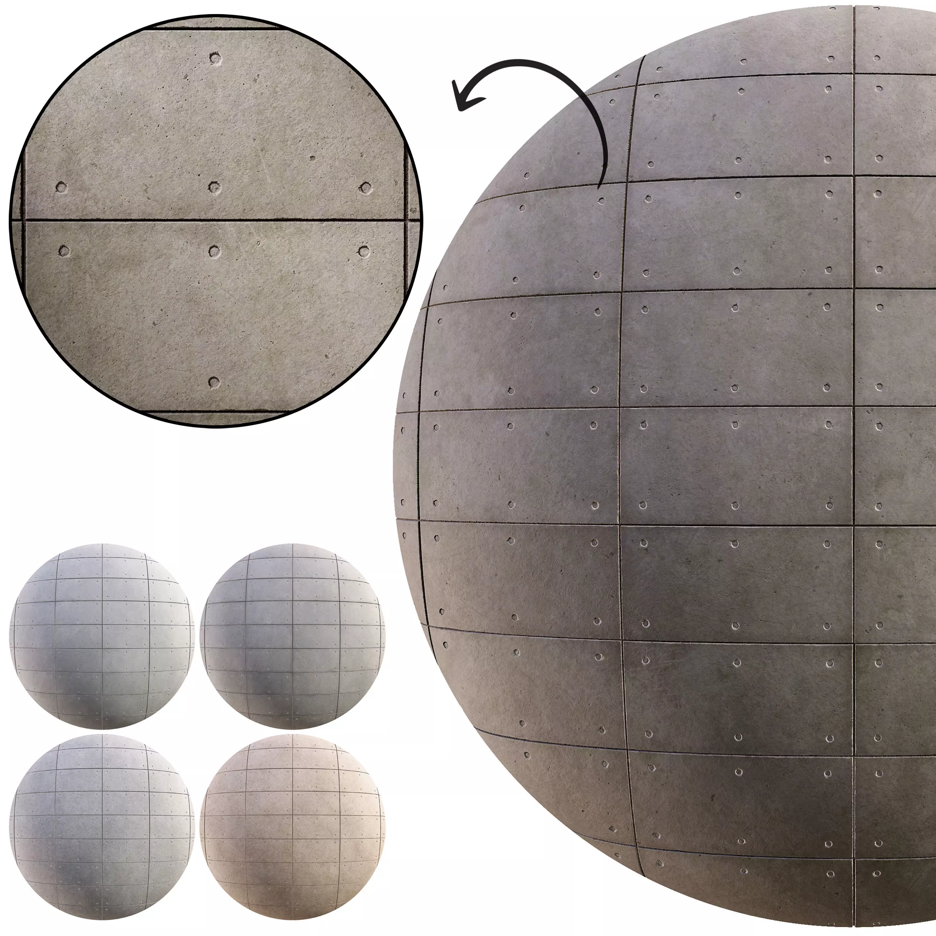 Concrete Plate Wall 04 - Seamless Texture_0