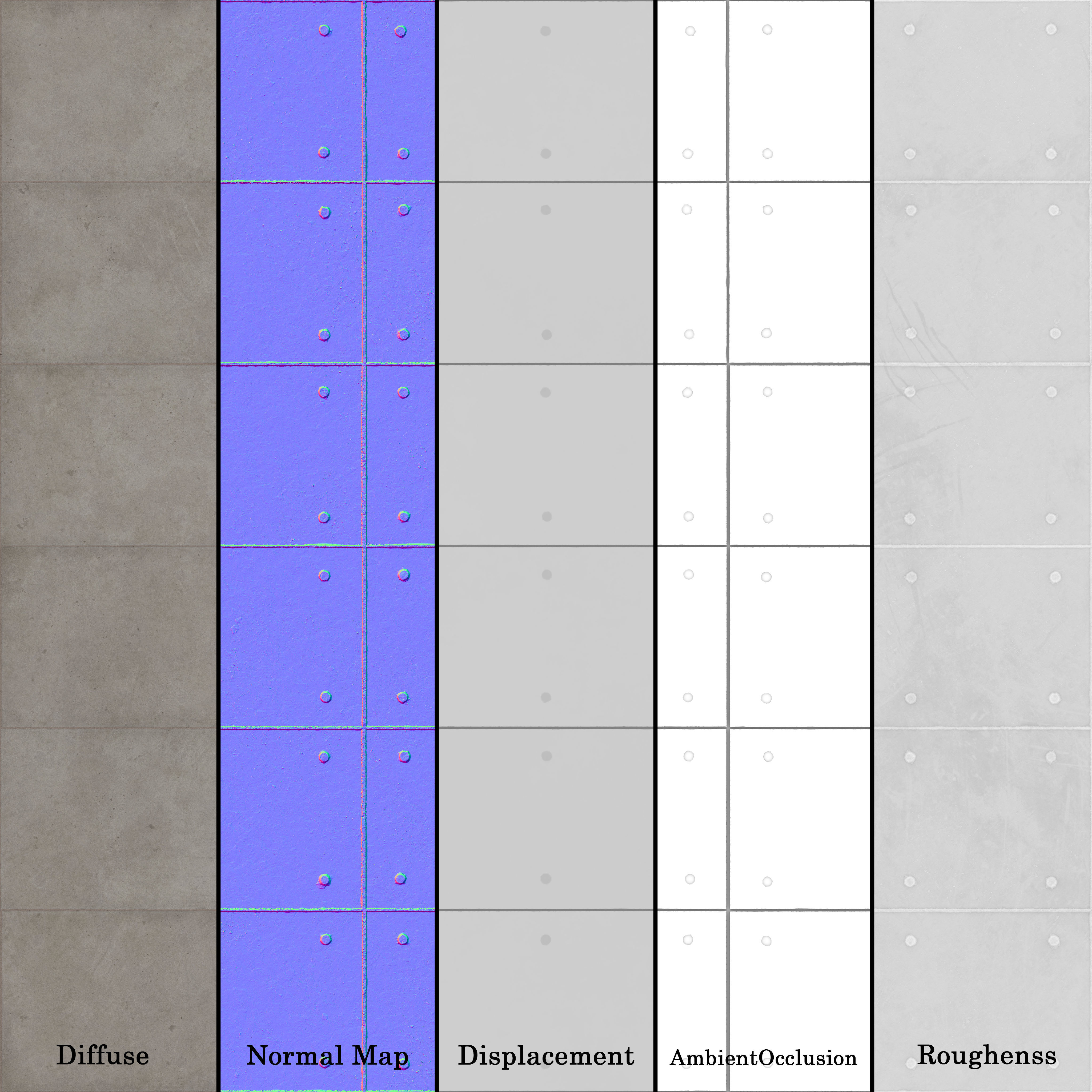Concrete Plate Wall 04 - Seamless Texture_5