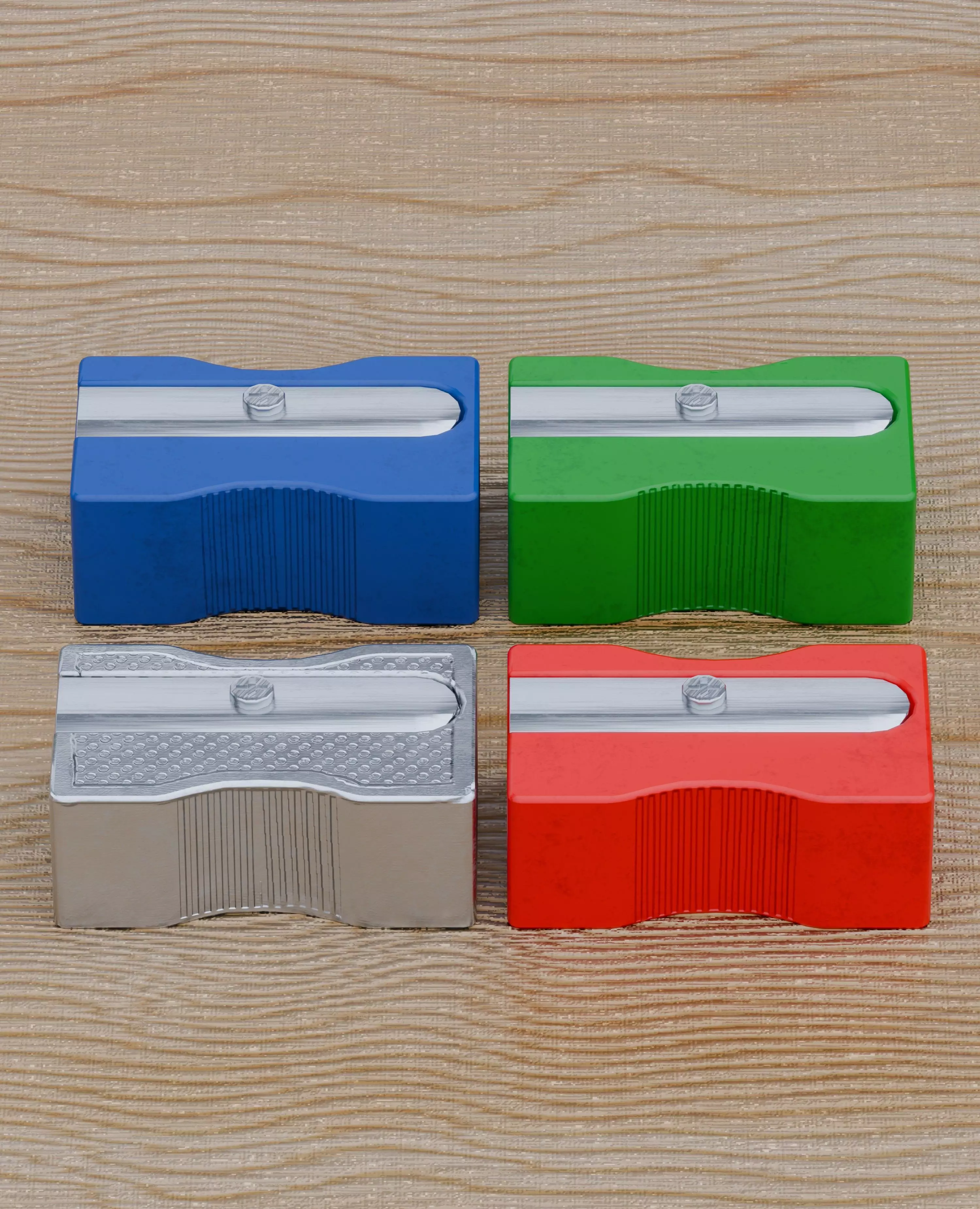 Pencil sharpeners pack Low-poly 3D model