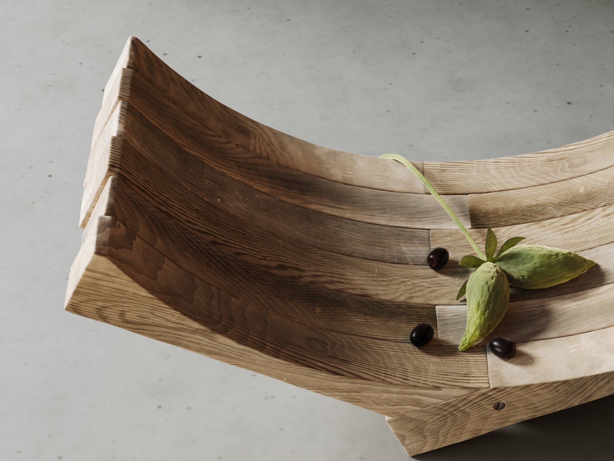 Composition Wood and Olives 3D model_1