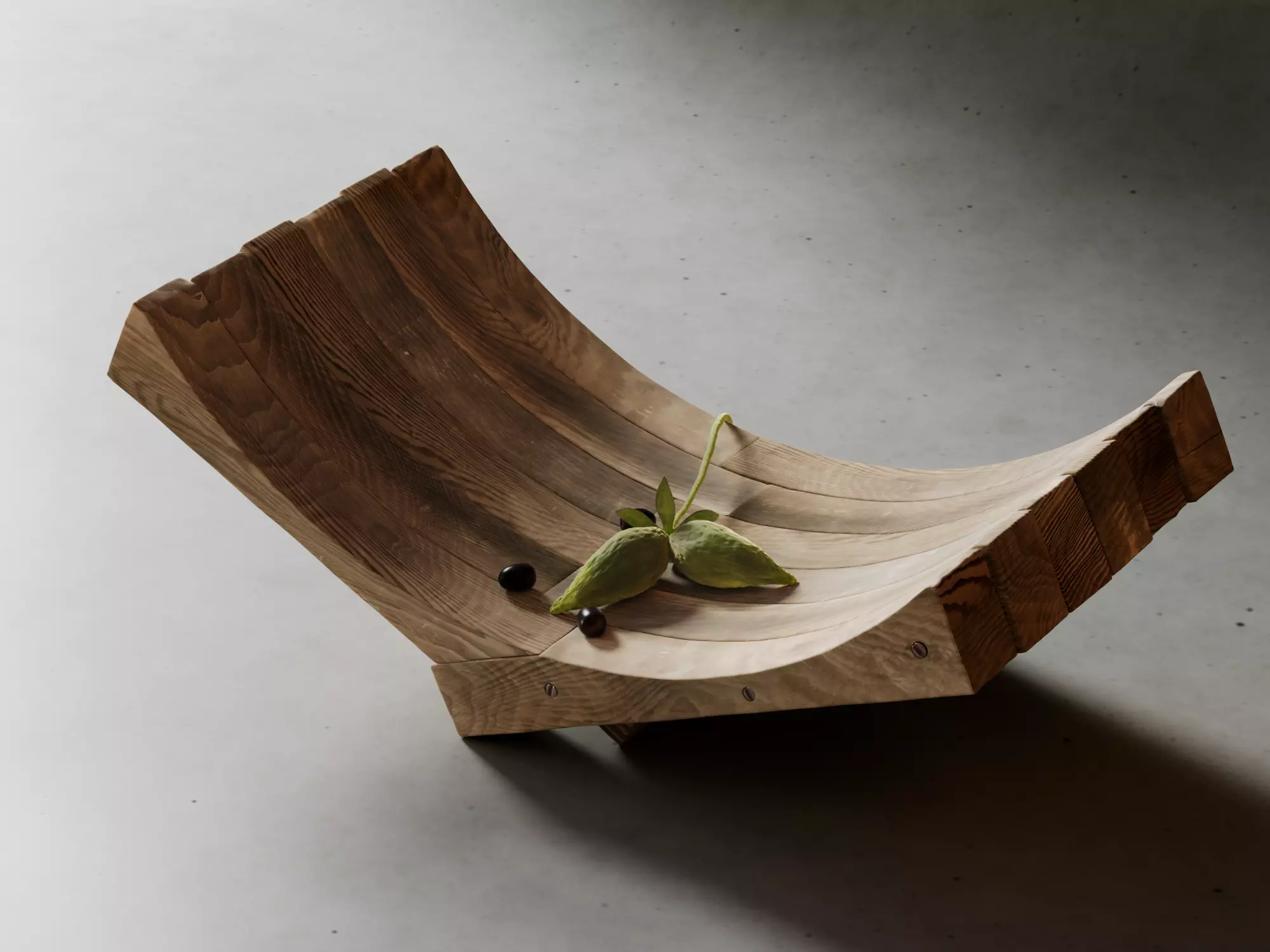 Composition Wood and Olives 3D model_0