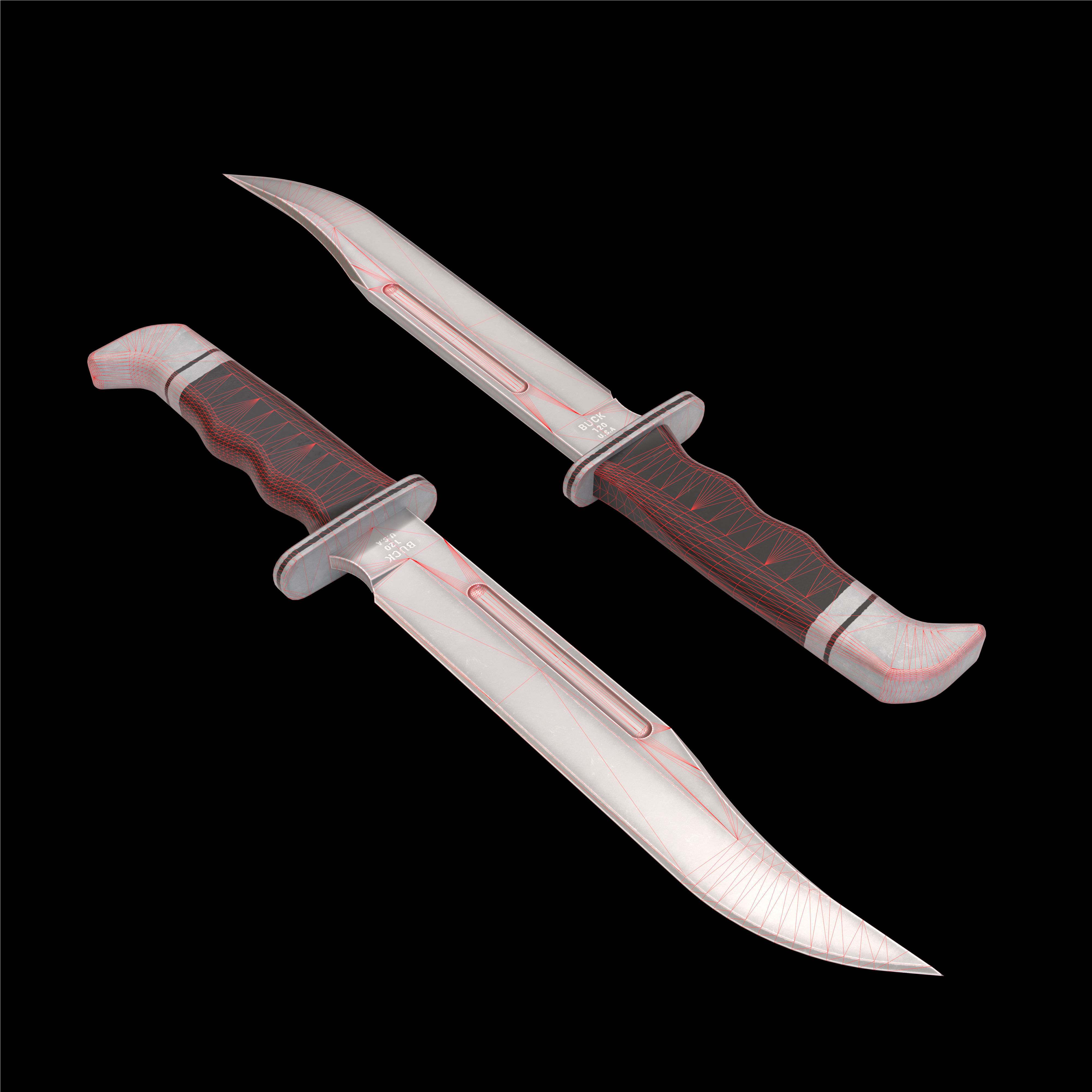 Ghostface knife Low-poly 3D model_8