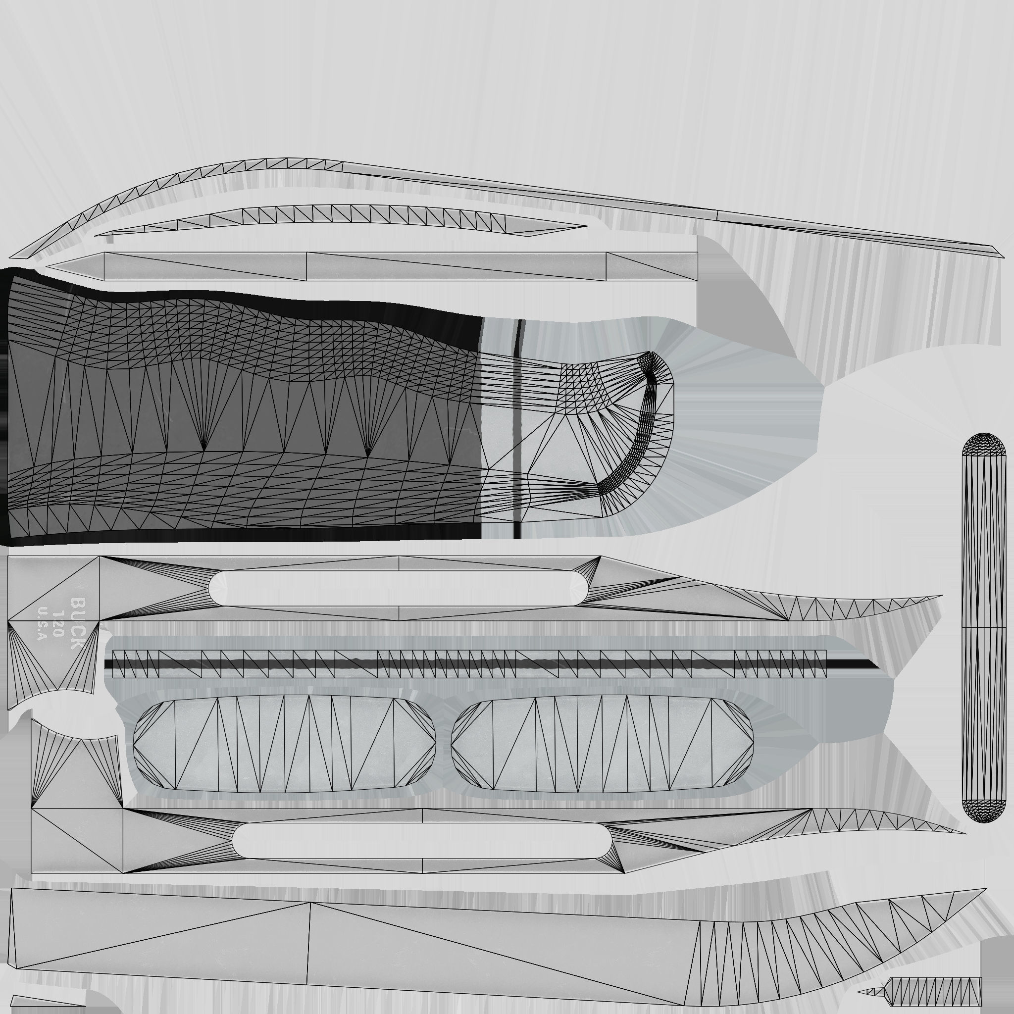 Ghostface knife Low-poly 3D model_9