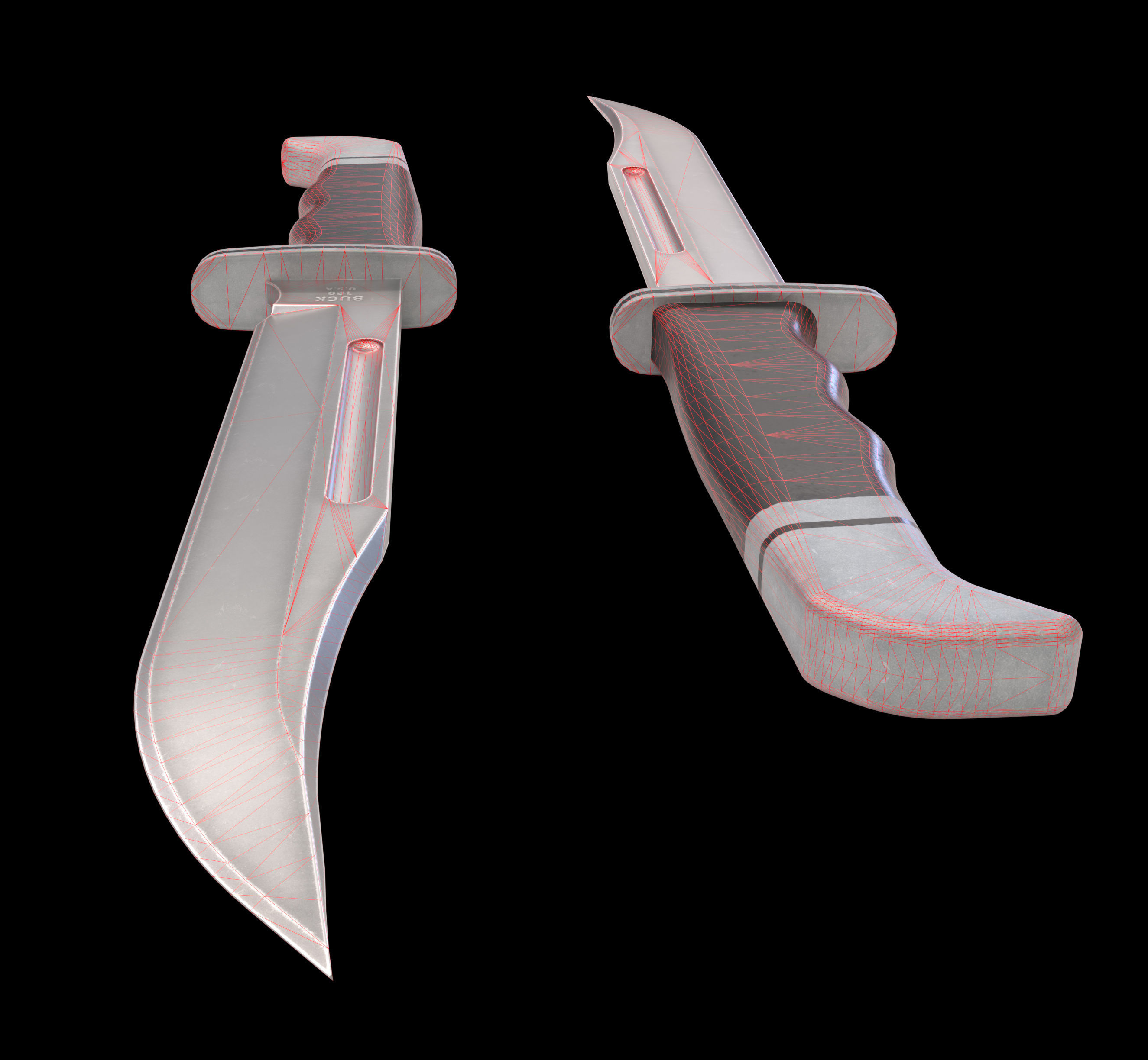 Ghostface knife Low-poly 3D model_5