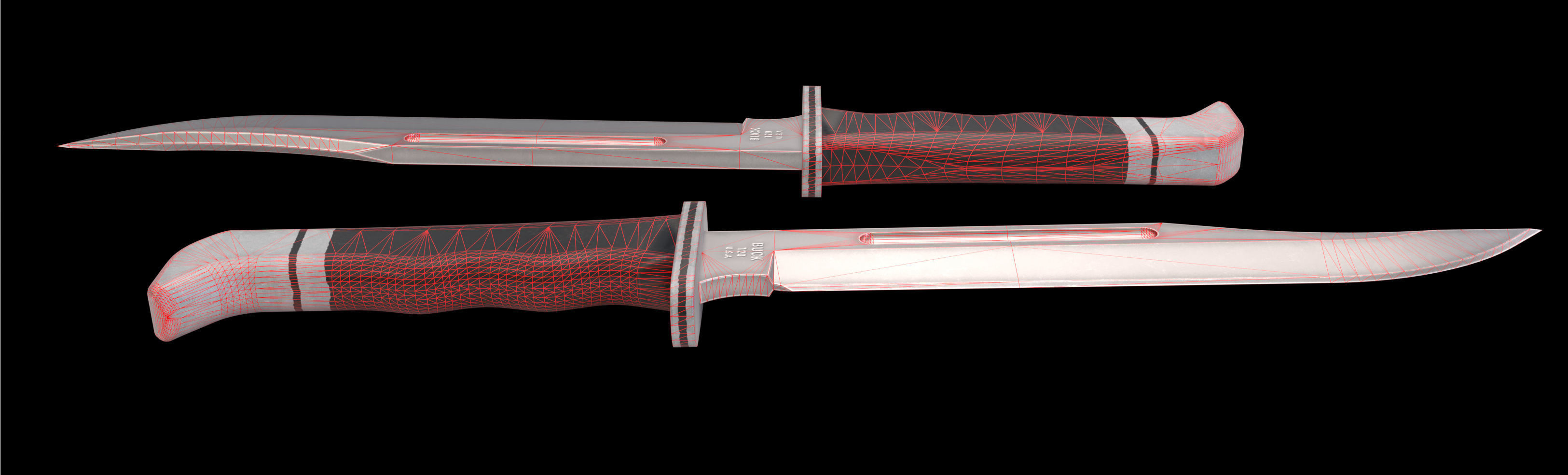 Ghostface knife Low-poly 3D model_6