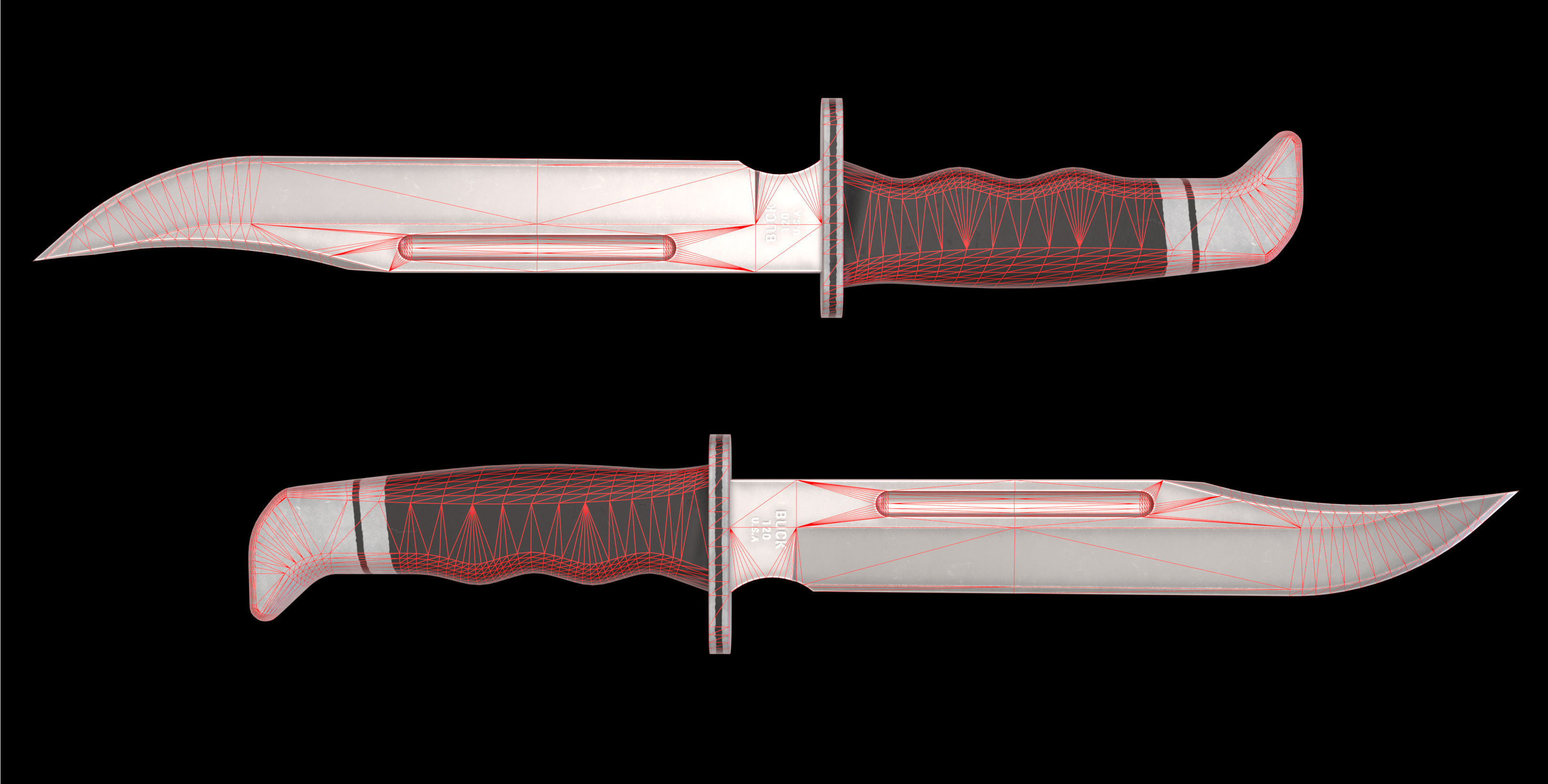 Ghostface knife Low-poly 3D model_7