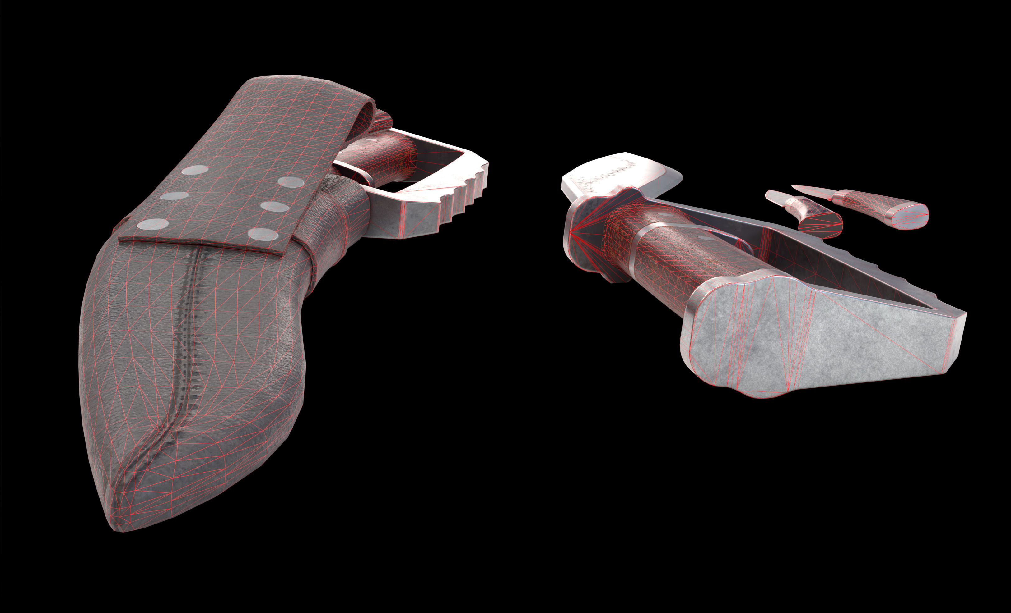 Gurkha kukri Low-poly 3D model_6