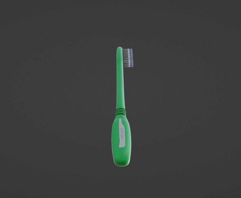 Toothbrush Low-poly 3D model_4