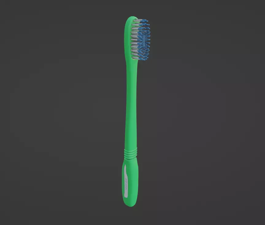 Toothbrush Low-poly 3D model_0