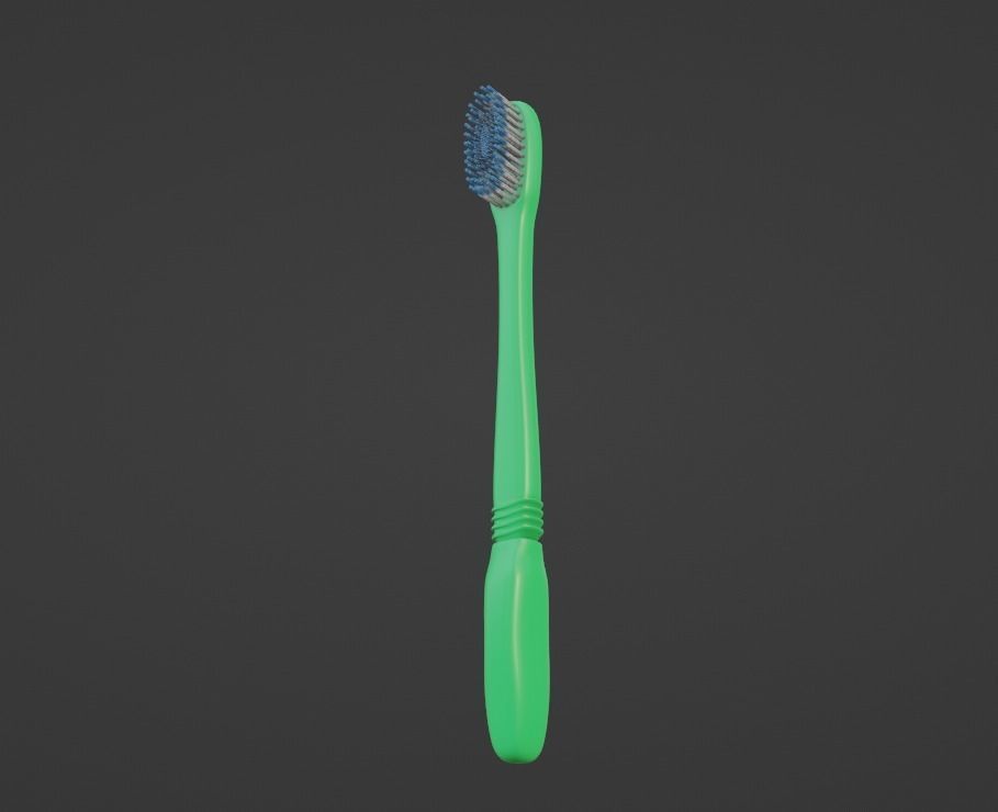 Toothbrush Low-poly 3D model_3