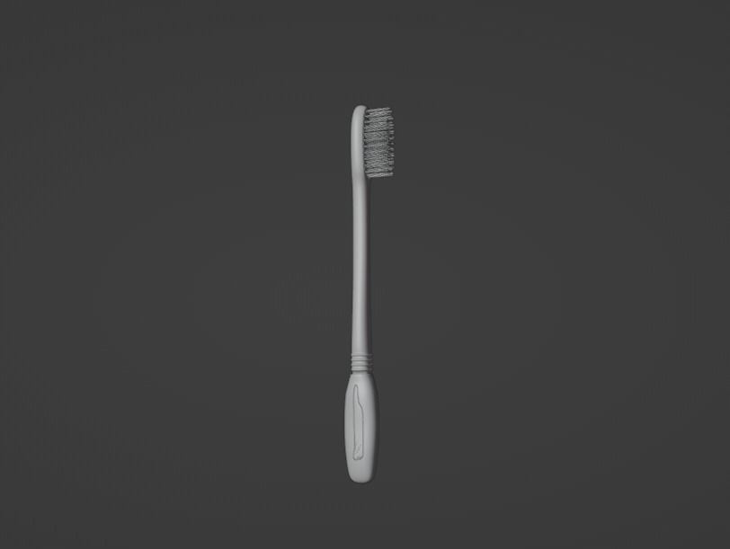 Toothbrush Low-poly 3D model_6