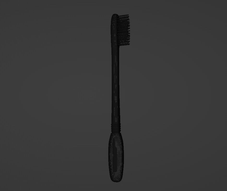 Toothbrush Low-poly 3D model_7